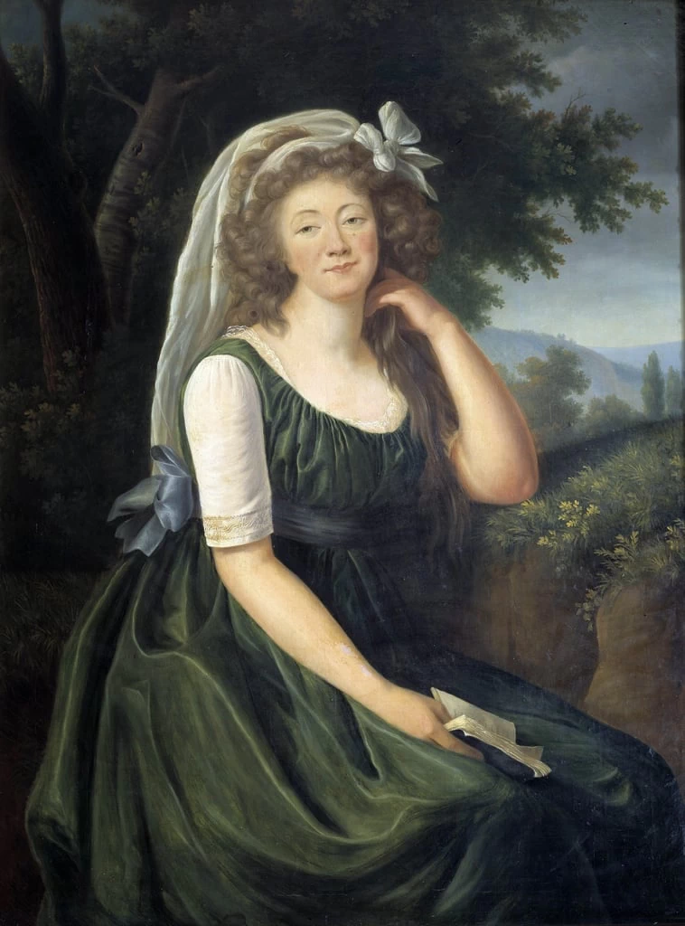 Élisabeth Ritratto di Jeanne Becu, Contessa (o Madame) du Barry (1743-1793), cortigiana e amante di Luigi XV, a Louveciennes all'età di 46 anni - Musee Lambinet, Versailles